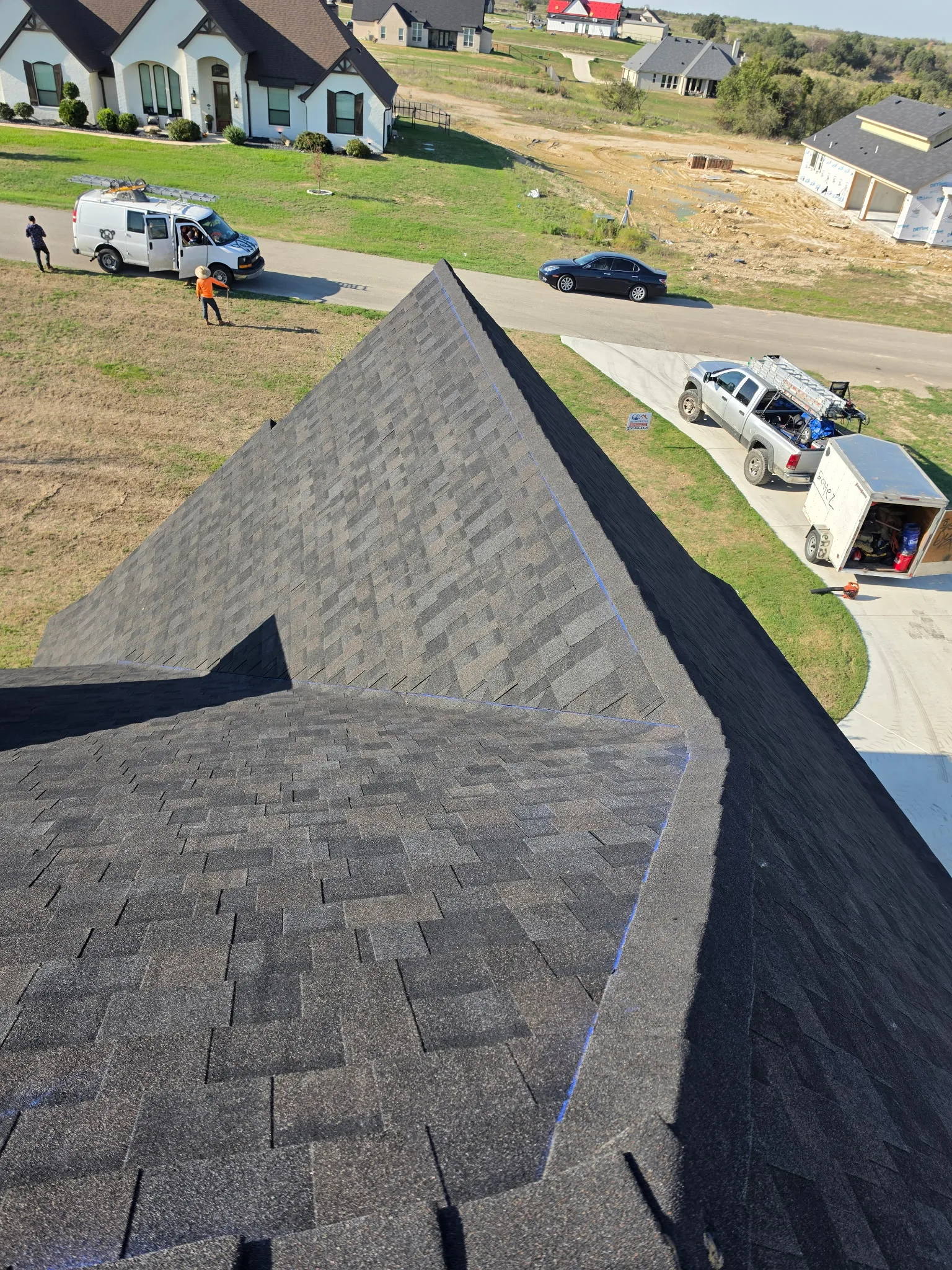 Ridge and shingle detail